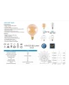 BOMBILLA LED VINTAGE AMBAR  G125 - E27 – 6,5W - 2200K
